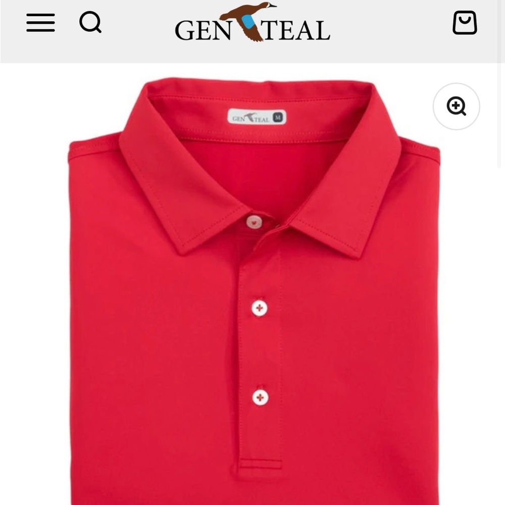 BRAND NEW! 🔥 GenTeal Solid Performance Polo - Cardinal Red
